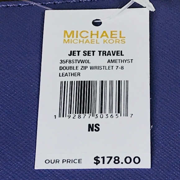 Michael Kors Jet Set Travel Double Zip Wristlet - Picture 8 of 8